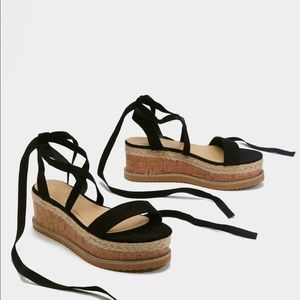NASTY GAL Cork Platform Sandals NWOT